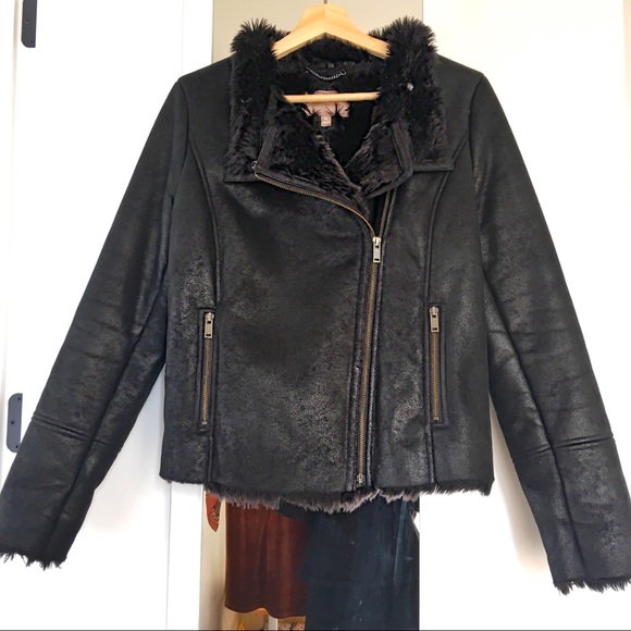Banana Republic Shearling Moto Jacket - Picture 1 of 5